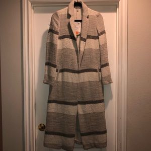 Stripe knit Zara trench coat